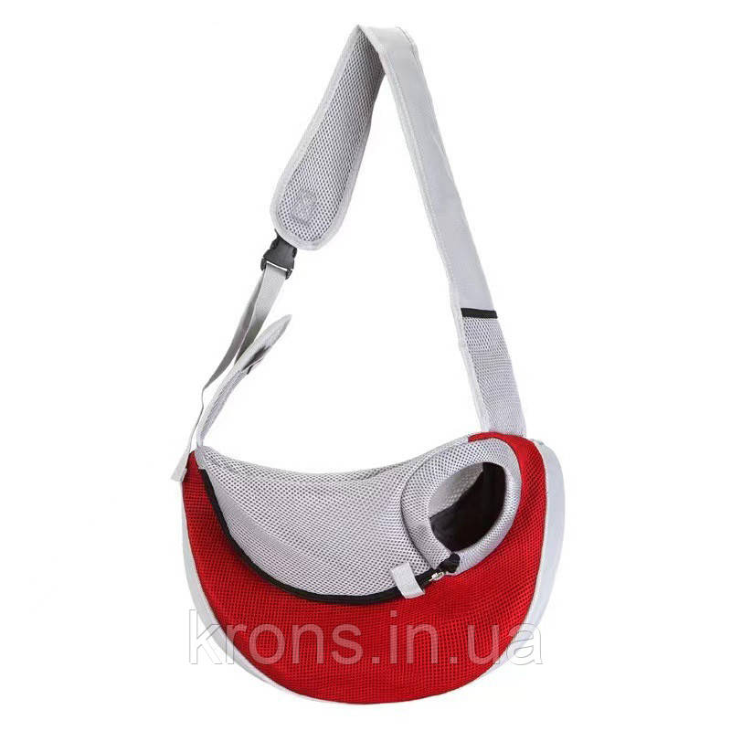 Слінг-переноска для котів і собак SY-2022-1024-93 Red L (47*14*29 см), фото 1