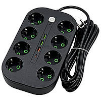 Мережевий фільтр ZAMAN T-U08 8гн.+3USB+1Type-C*3м чорний