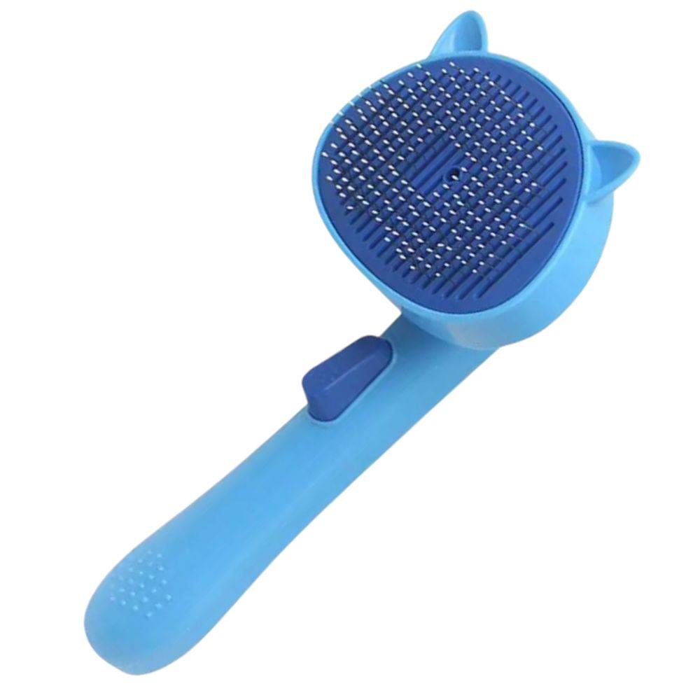 Щітка для вичісування вовни (пуходерка) Pet Grooming Brush Вушка з кнопкою 20см в асорт.