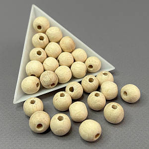 Намистина дерев'яна кругла 10 мм, бук