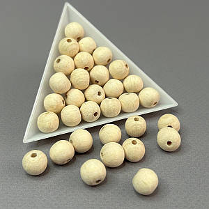 Намистина дерев'яна кругла 8 мм, бук отвір 2,5 мм