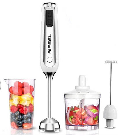 Набір заглибного ручного блендера AIFEEL з 4 приладдями, Amazon, Німеччина, фото 1