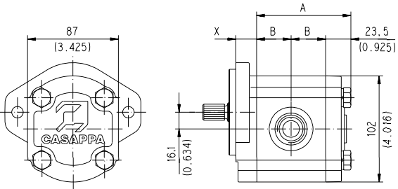 разміри насосу PLP 20 розміри гідронасосу PLP 20
