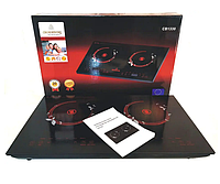 Настільні електричні кухонні плити, плита електрична склокерамічна настільна Crownberg CB-1330