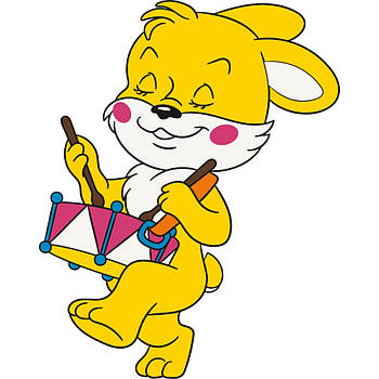 Дитяча картина-розмальовка на холсті зайчик-барабанщик Art Craft 25х30 см (15074-AC)