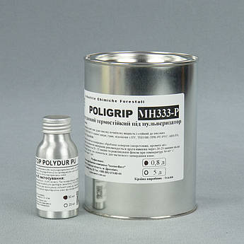 Комплект клею POLIGRIP MH 333-P (0,8л) "Стандарт", (+ активатор POLYDUR PU 50мл) для торпеди термостійкий до 125 °С (під пульвер)