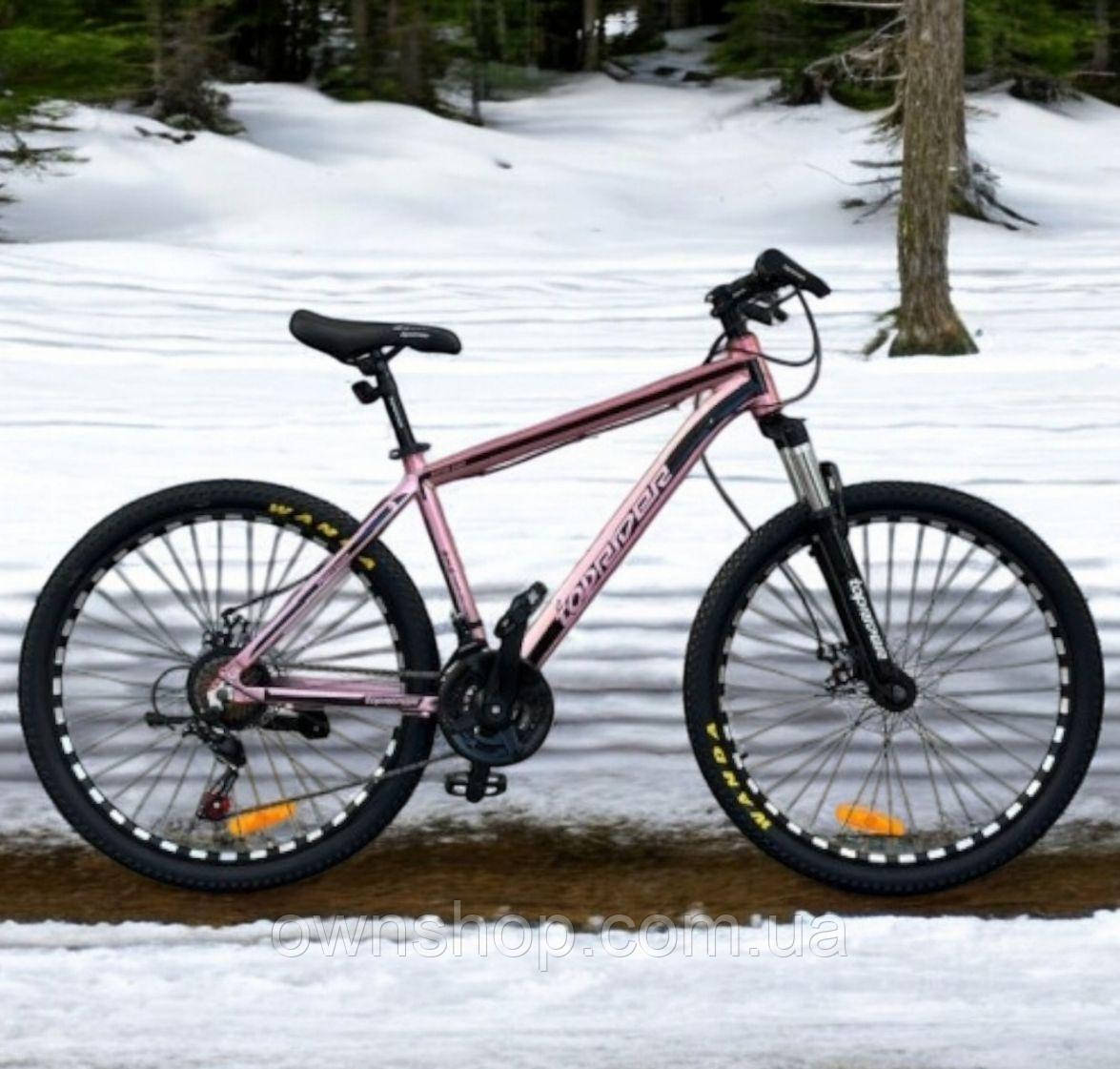 Велосипед алюмінієвий гірський колеса 26" 17" рама, TopRider-680 + крила в подарунок!