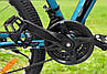 Велосипед алюмінієвий на пром-підшипникахTopRider-680 колеса 29", рама 19", синій + крила у подарунок, фото 4