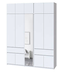 Шафа-2021 з антресоллю та дзеркалом Майстер Форм Брайт 2021х520х2400 мм