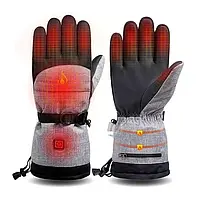 Перчатки з підігрівом 6000 mAh два акумулятора, з утепленням обхват долоні 19-23 см