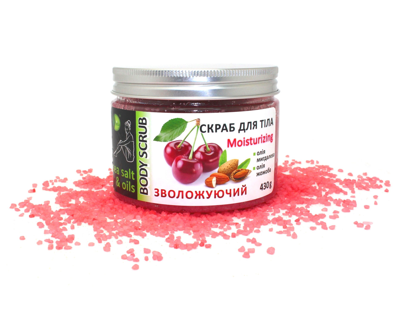 Скраб «Вишня-мигдаль» зволожуючий для тіла, фото 1