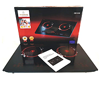 Двоконфоркова інфрачервона плита настільна електрична, сенсорні побутові електроплити Crownberg CB-1330