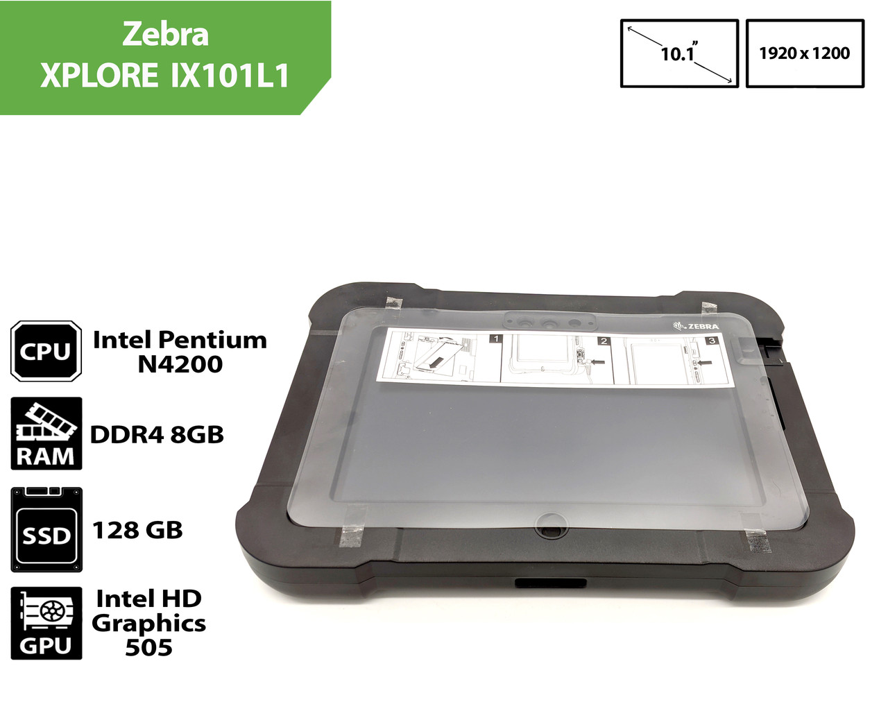 Планшет Zebra XPLORE IX101L1 (10.1"(1920x1200)/Intel Pentium N4200/DDR4 8Gb/SSD 128Gb), фото 1