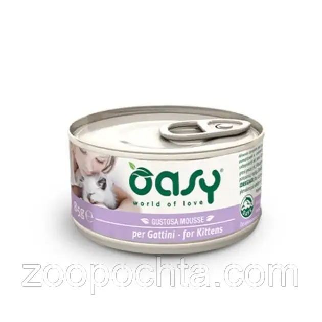 Вологий корм для кошенят OASY Kitten курка 18 шт 85 гр