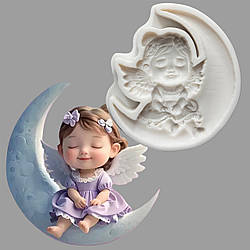 Силіконовий молд "ЯНГОЛ на місяці"