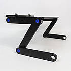 Столик для ноутбука з охолодженням (42х26см) до 25кг, Т8 / Складна підставка для ноутбука / Столик трансформер, фото 8