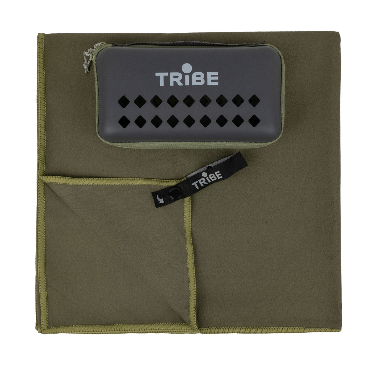Рушник з мікрофібри Tribe Pocket Towel 75х150 см T-LC-0001-XL, army-green, фото 1