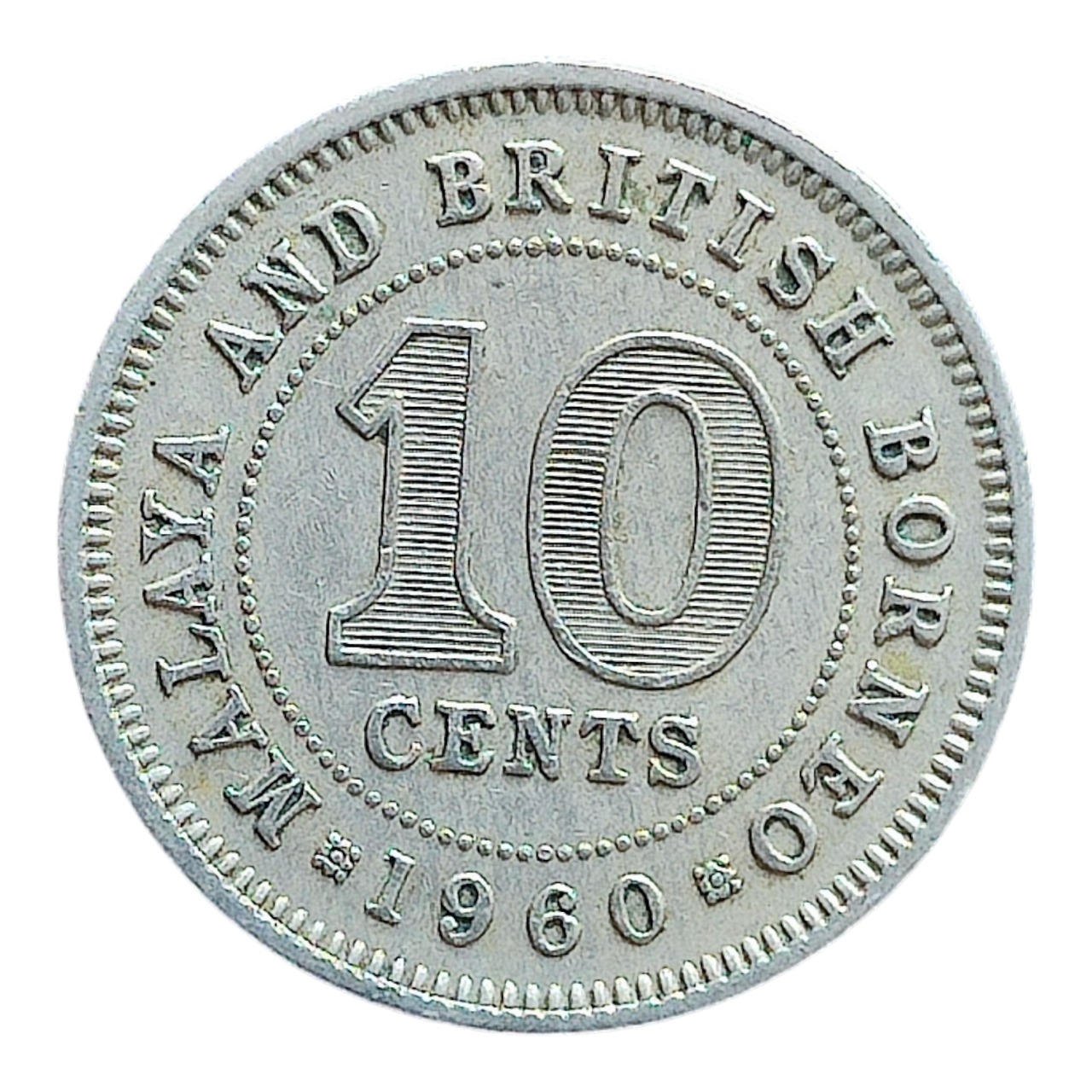 Малайя та Британське Борнео 10 центів, 1960