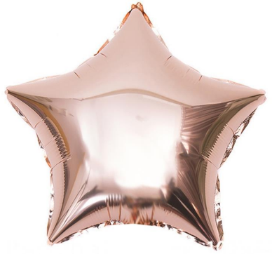 Набір кульок повітр. фольг. "Зірка" рожеве золото 18"/45см 5шт №832603/Pelican/(1)(5), фото 1