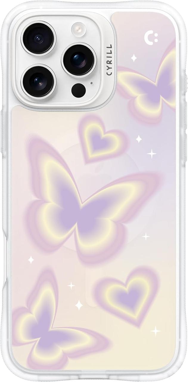 Чохол Spigen Cyrill UltraSheer MagSafe Purple Butterflies для iPhone 16 Pro Max ACS08744