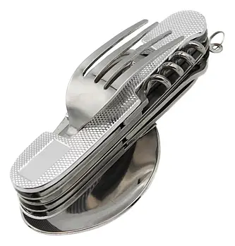 Набір Туристичний(ложка-вилка) L48 сірий