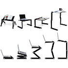 Столик для ноутбука з охолодженням (42х26см) до 25кг, Т8 / Складна підставка для ноутбука / Столик трансформер, фото 5