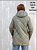 Жіноча якісна подовжена демісезонна куртка на кнопках, фото 2
