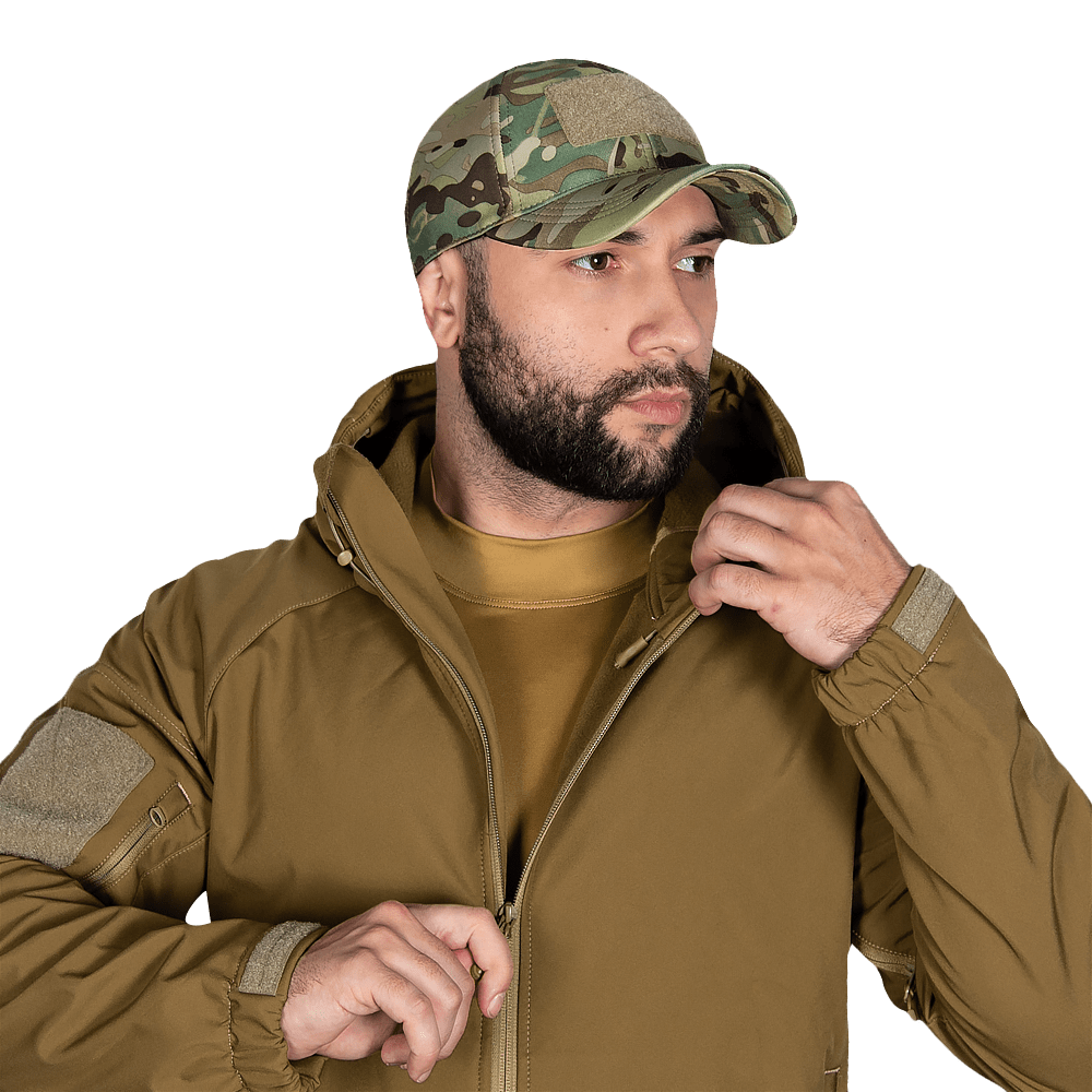 Бейсболка камуфляжна з липучкою під патч Tactic SoftShell Мulticam софтшел мультикам