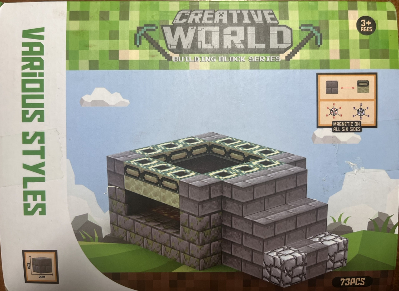 Конструктор магнітний "Майнкрафт/Minecraft",  73 деталі