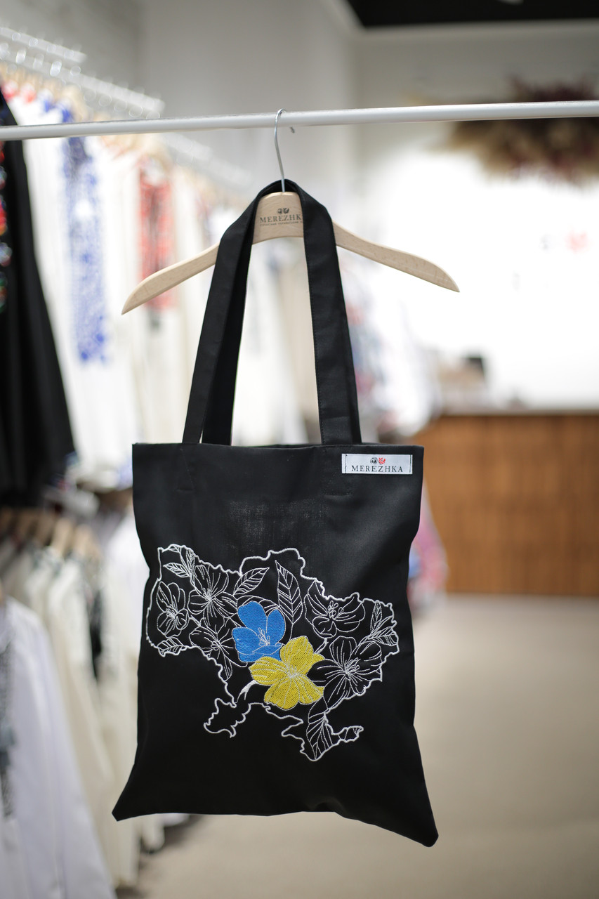 Еко сумка MEREZHKA "Перемога" чорна