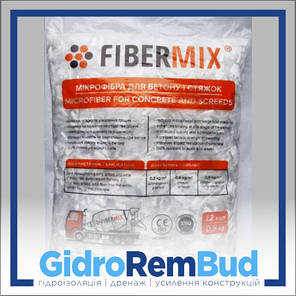 Мікрофібра для бетону і стяжок FIBERMIX, фото 1