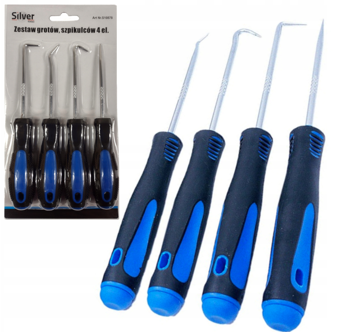 Набір шил та гачків для слюсарних робіт 4 од. Silver S10878
