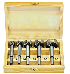 Набір фрез по дереву Forstner (15-35 мм) 5 шт. Silver S11543