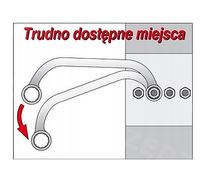 Набір ключів ріжково-накидних s-подібних 5 пр. 10-19 на полотні Silver S10985, фото 2