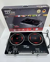 Двоконфоркова інфрачервона плита настільна електрична, сенсорні побутові електроплити 4400W