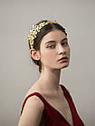 Обруч у грецькому стилі Тіара, обідок для волосся золотистий, фото 6