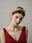 Обруч у грецькому стилі Тіара, обідок для волосся золотистий, фото 3