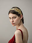 Обруч у грецькому стилі Тіара, обідок для волосся золотистий, фото 8