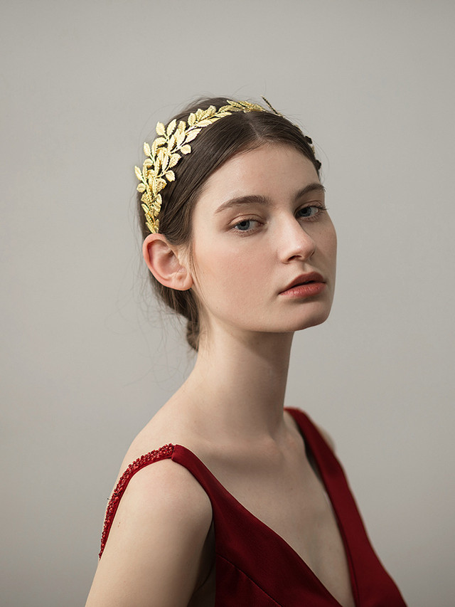 Обруч в греческом стиле Тиара, ободок для волос золотистый Обруч в греческом стиле Тиара, ободок для волос золотистый