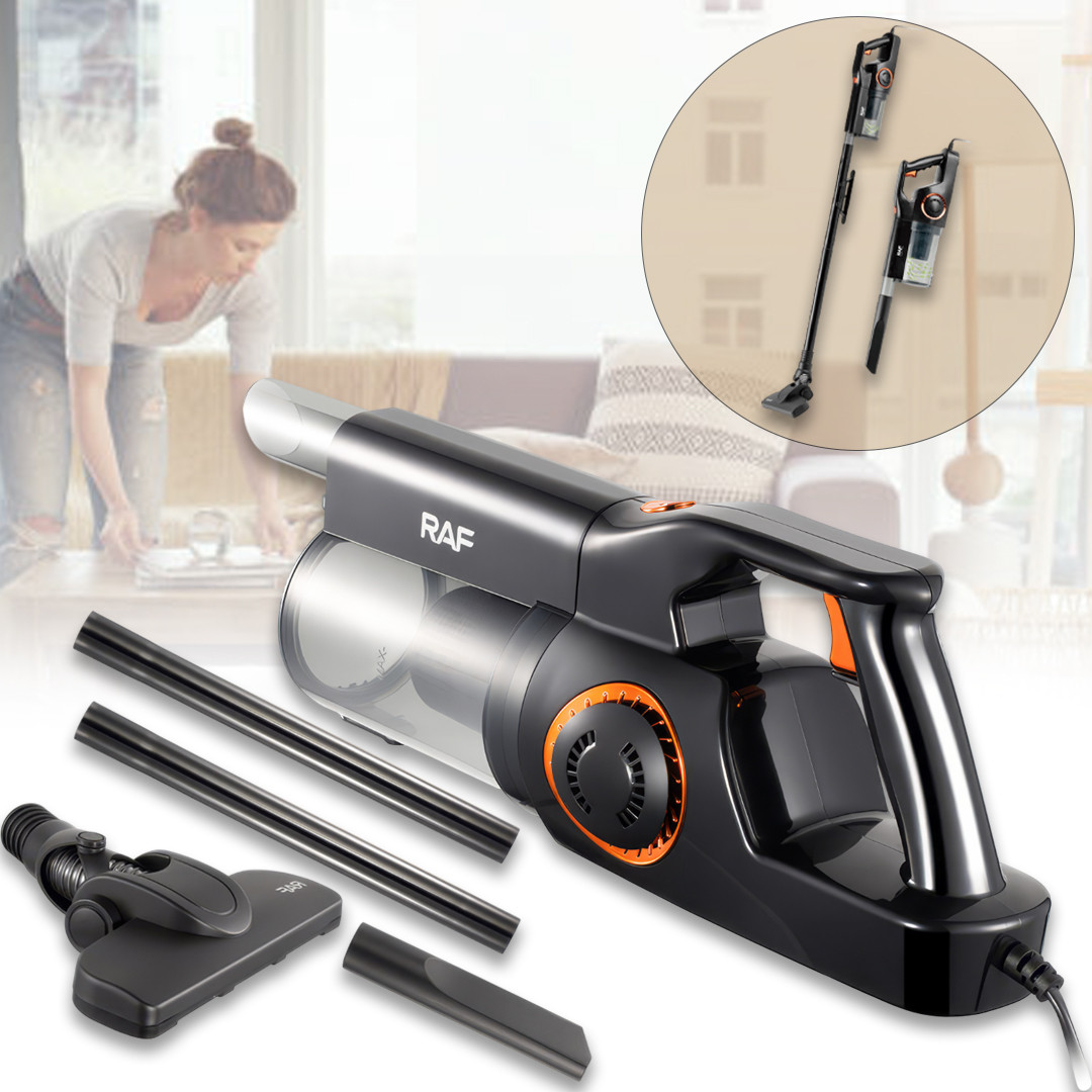 Вакуумний вертикальний пилосос 2 в 1 з фільтром тонкого очищення RAF R.8758 400 Вт Чорний, фото 1