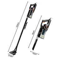 Вакуумний вертикальний пилосос 2 в 1 з фільтром тонкого очищення RAF R.8758 400 Вт Чорний, фото 8