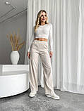 Модні жіночі вельветові штани палаццо новинка 2025, фото 4