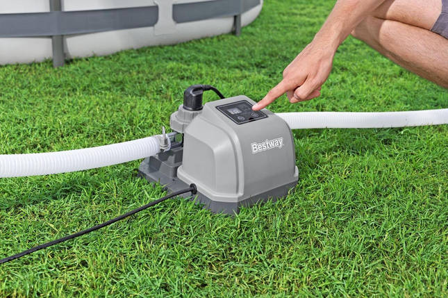 Хлоргенератор-озонатор для басейнів (фільтр-насос грубої очистки, система солоної води) Bestway 58773, фото 2