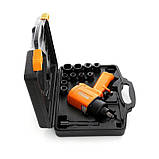 Пневматичний гайковерт 1050 нм kraft dele kd1425 + головки, фото 3