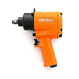 Пневматичний гайковерт 1050 нм kraft dele kd1425 + головки, фото 4