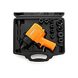 Пневматичний гайковерт 1050 нм kraft dele kd1425 + головки, фото 5