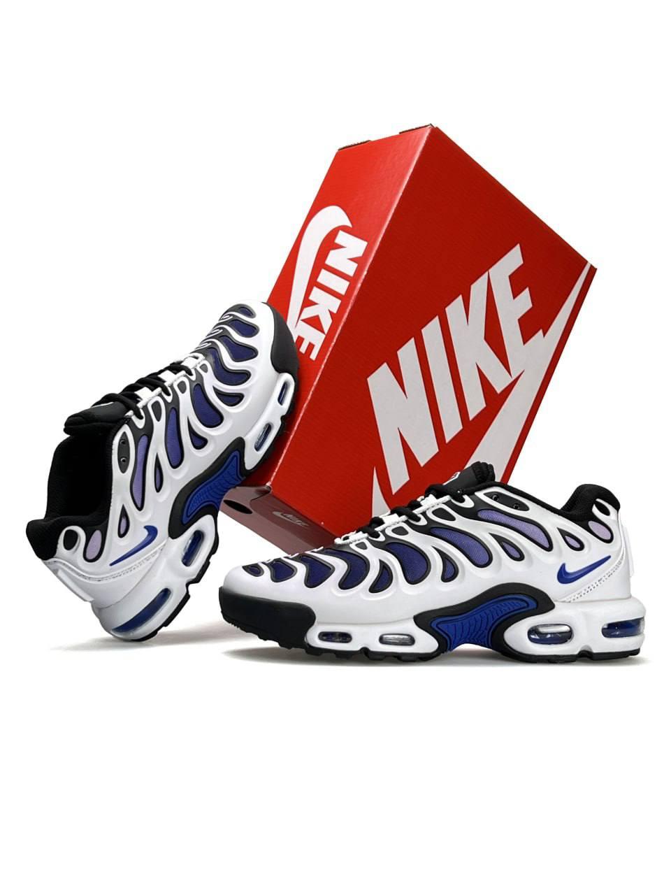 Чоловічі кросівки Nike Air Max Plus Drift S White Navy, кеди чоловічі Найк гума текстиль білі. Чоловіче взуття