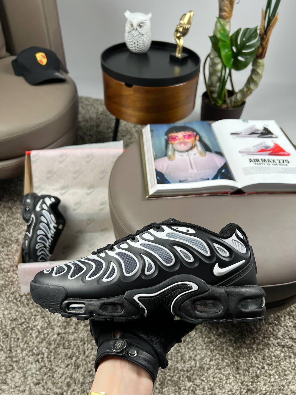 Чоловічі кросівки Nike Air Max Plus Drift S Black, кеди чоловічі Найк-гума текстиль чорні. Чоловіче взуття