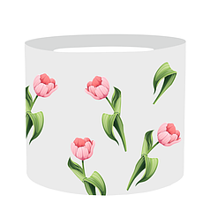 Наліпка на капелюшну коробку 20х17см - Тюльпани