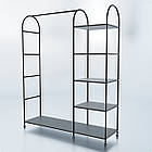 Стійка для одягу "ALUMNUS ARC" універсальна аркова d16 1700х1400х400мм. Рейл для дому та бізнесу, фото 2